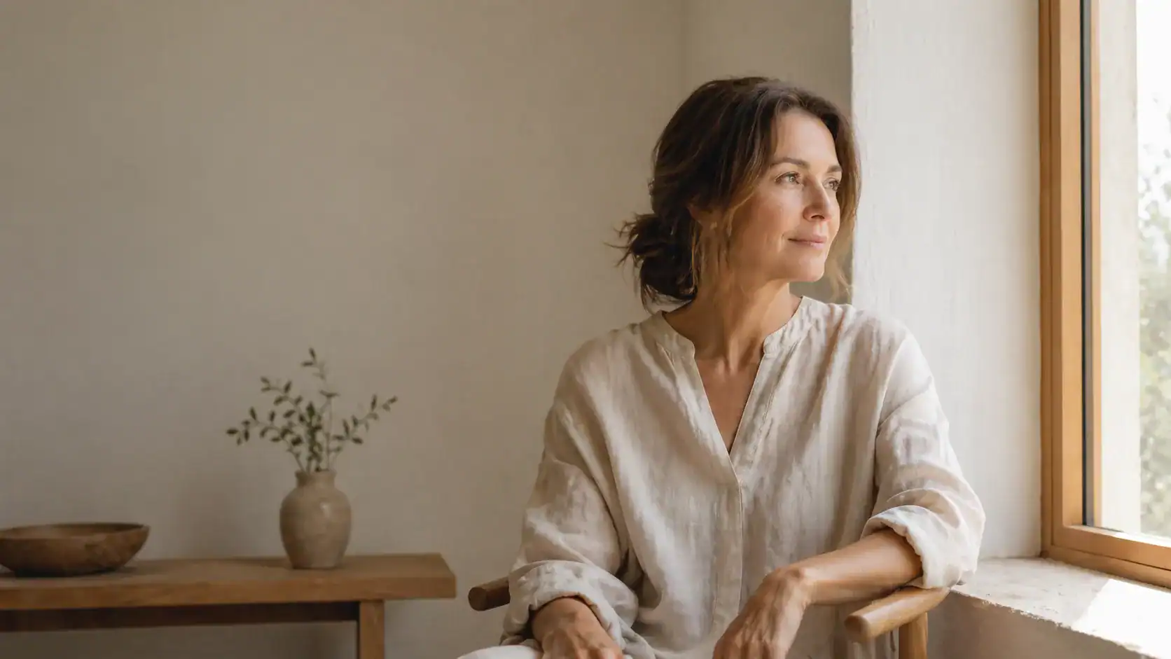 Bodegón de alimentos ricos en calcio sobre mesa de madera con luz natural